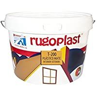 Pintura plástica mate blanca económica T-200 para las paredes de tu casa tanto en interior y como exterior (10 Kg) Envío…